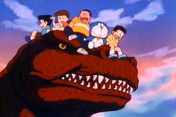 青空 Tf 特撮 映画 アメコミ人生 Twitter वर 恐竜 左 のび太の恐竜 1980年 右 ハロー恐竜キッズ 1993年 古典的なゴジラ型と比べると緑色の皮膚 オレンジ色の腹 ワニみたいな顔 頭から尾まで走るギザギザ のティラノサウルスは当時としても衝撃的だった