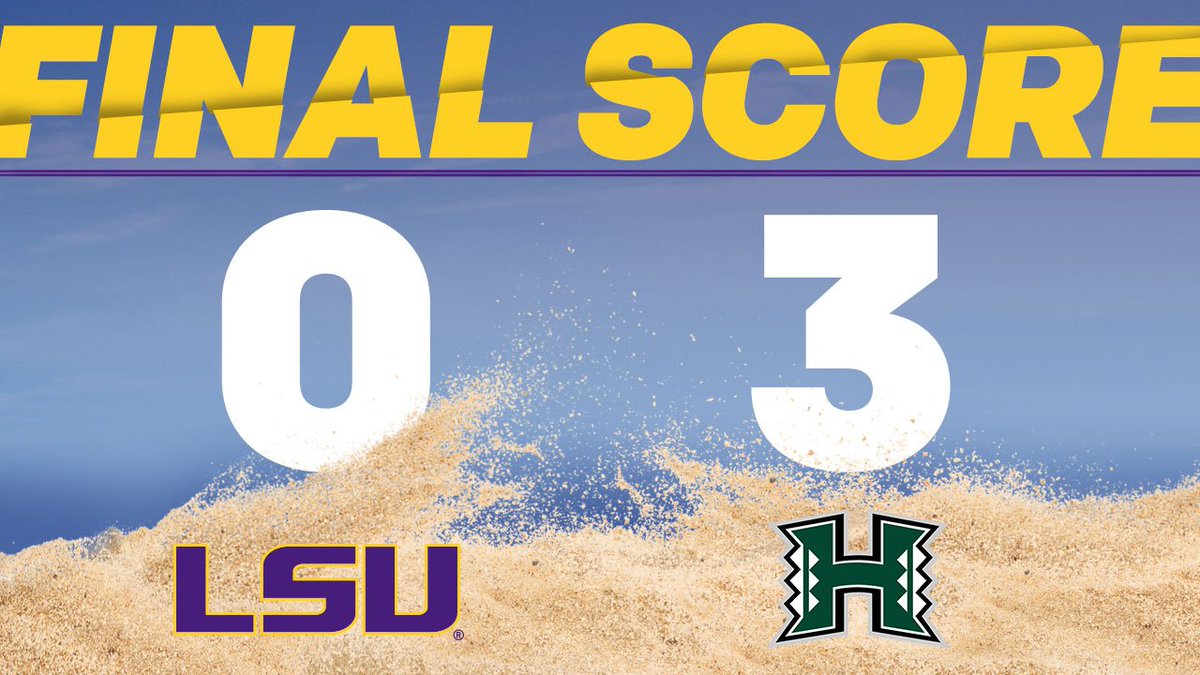 LSUBeachVB's tweet photo. LSU falls to Hawaii as the Tigers conclude their remarkable season, compiling the best record in program history at 27-8! 
#ALLGeaux https://t.co/9K9TIRZCGp