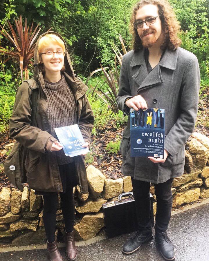FECCLESDrama's tweet photo. Flyering for 12th Night! Cya at @PolyFalmouth next weekend for Shakespearean fun with a twist #lovefalmouth @FXUSportandSocs @FXUtweet https://t.co/fRGudgWMhw