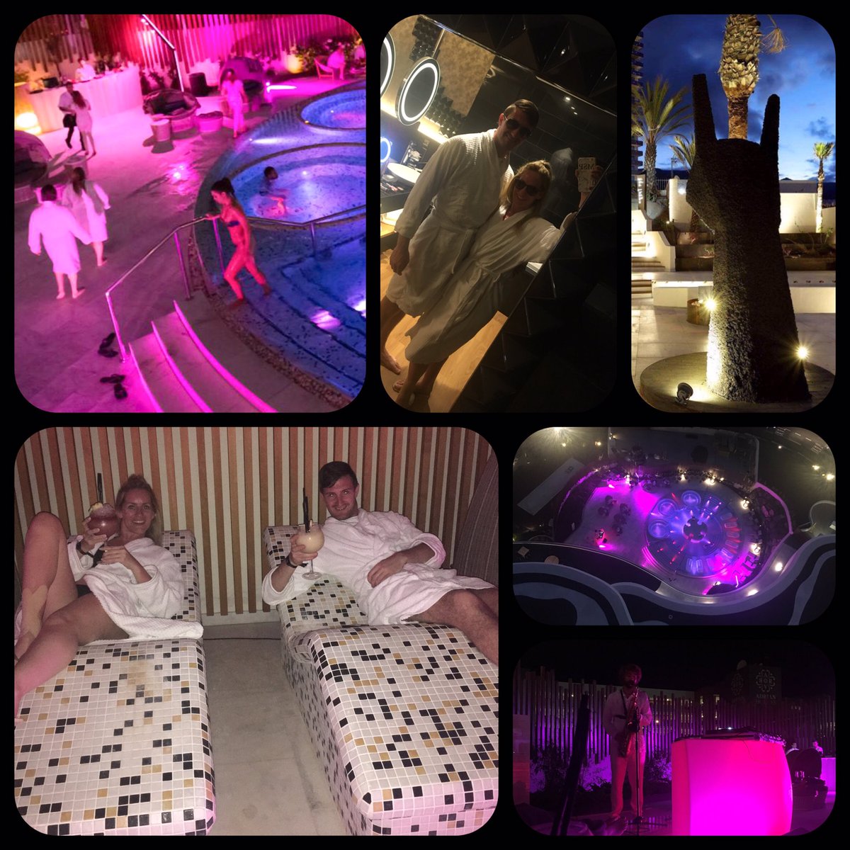MichPentecost's tweet photo. #rockspa #hardrockhotel #Tenerife #spasaturdays #anklestrapping #restandrelax #cockailsandsushi #thepentegarthsadventure #djandsaxophone https://t.co/LEADb8DweC