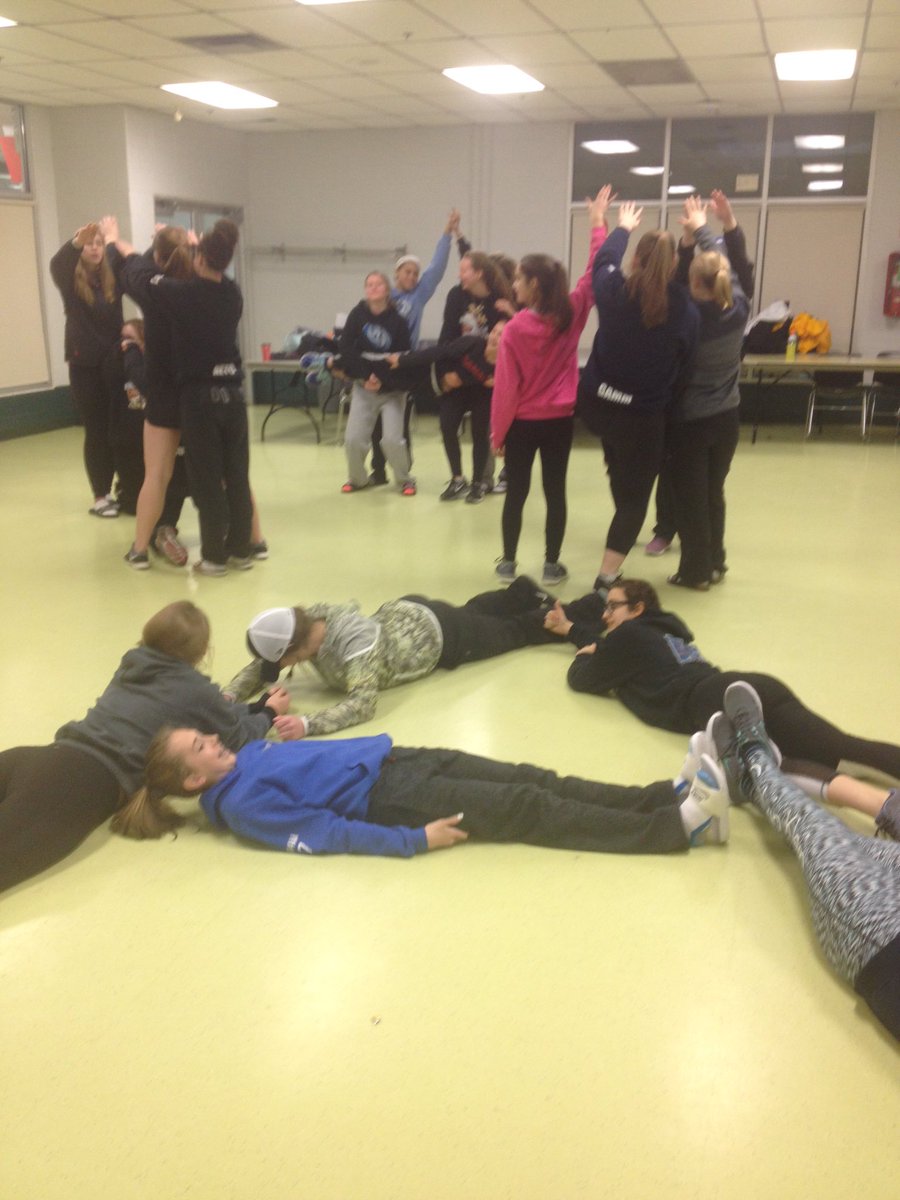 SouthernAAA's tweet image. The Body Shapes team building activity got intense at camp! Great job girls! #inittowinit