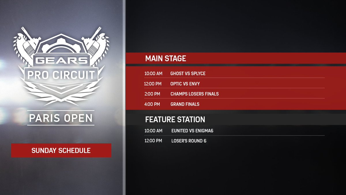 GearsEsports's tweet photo. THE STAGE IS SET! Don't miss CHAMPIONSHIP SUNDAY tomorrow, starting at 10AM CEST (4AM EST), LIVE on https://t.co/6Rp7mmxTzQ! https://t.co/TIcmIDpJvR