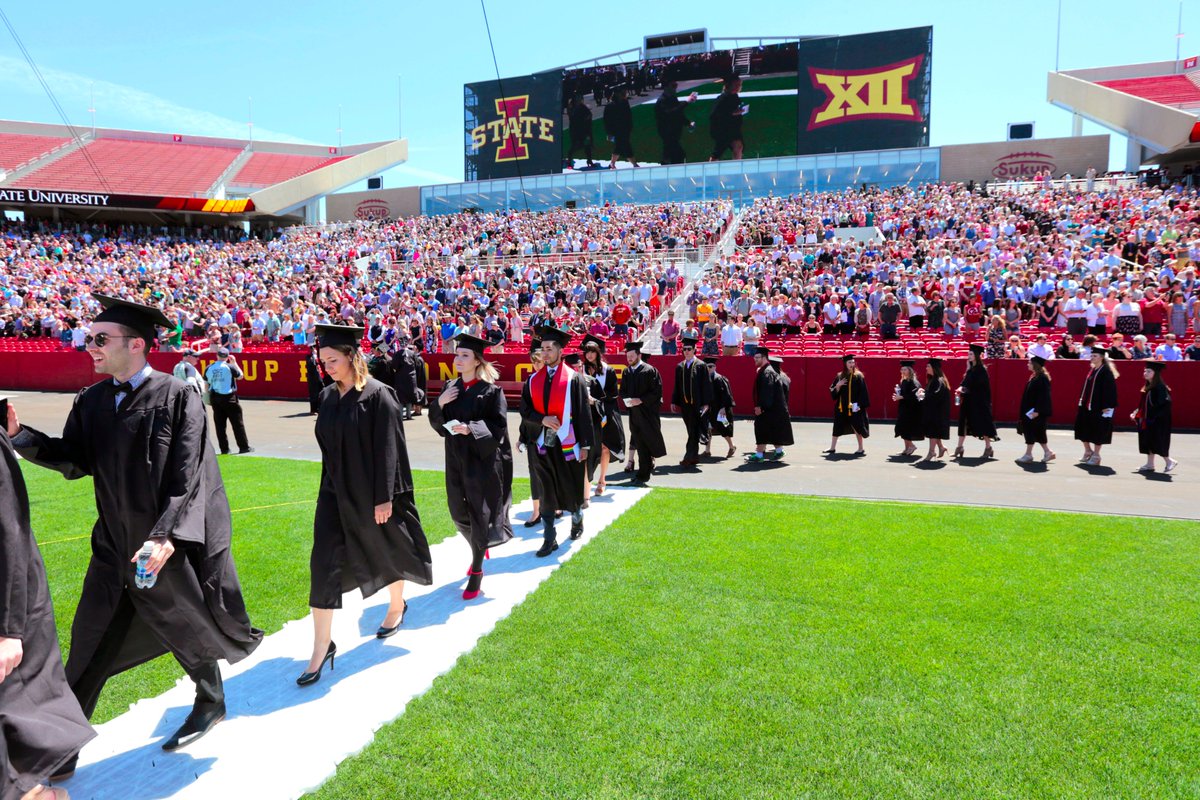 IowaStateU's tweet photo. Congratulations, graduates! #cyclONEgrad #IowaState https://t.co/n6fFC3Tv6f