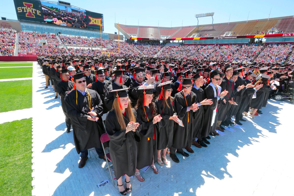 IowaStateU's tweet photo. Congratulations, graduates! #cyclONEgrad #IowaState https://t.co/n6fFC3Tv6f