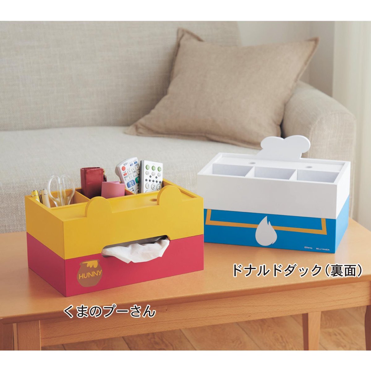 Dtimesdream 日用品をギュッとキュートに収納 ベルメゾン ディズニーデザイン 卓上小物収納ボックス ミッキー ミニー ドナルド プーさんの4種類 詳細 T Co Cuv0whullw
