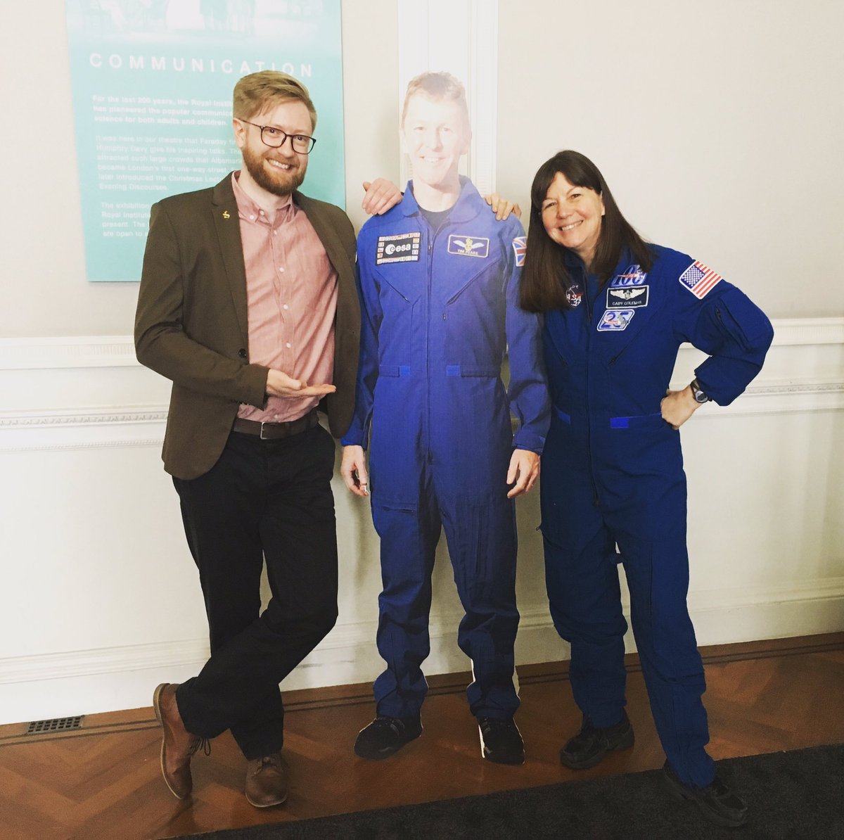 DrChrisBridges's tweet photo. Real pleasure to meet Astronaut Cady Coleman @Astro_Cady to talk all things space! #Rocket17 π https://t.co/pOa4mKOoTP