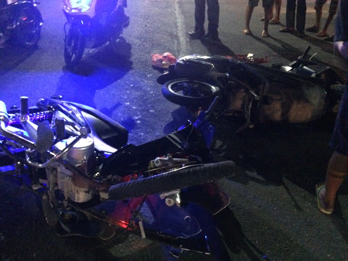 yzsoteloINQ's tweet photo. The motorcycles slammed into each other,  11:30 pm May 6. Two were seriously hurt. https://t.co/5BfC0FKRSc
