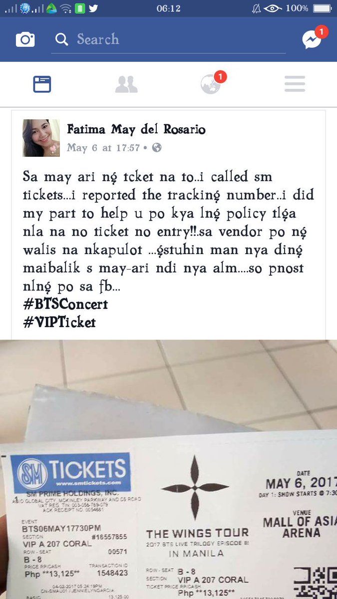 sparklinghaewon's tweet photo. πPLEASE RT π
lets spread it para makita na kung sino daw may ari ng ticket na to. π’
#BTSWingstourinmanila #WINGSTourInManila #FindAnARMY https://t.co/MhGBZKI8eF
