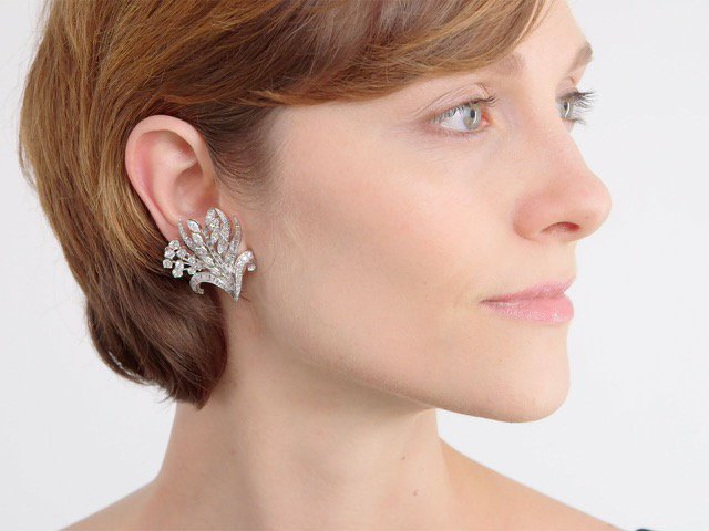 Where would you wear these stunning <a href="/BeladoraJewelry/">Beladora</a>  platinum and diamond flower earrings to? #beplatinum #statementpiece