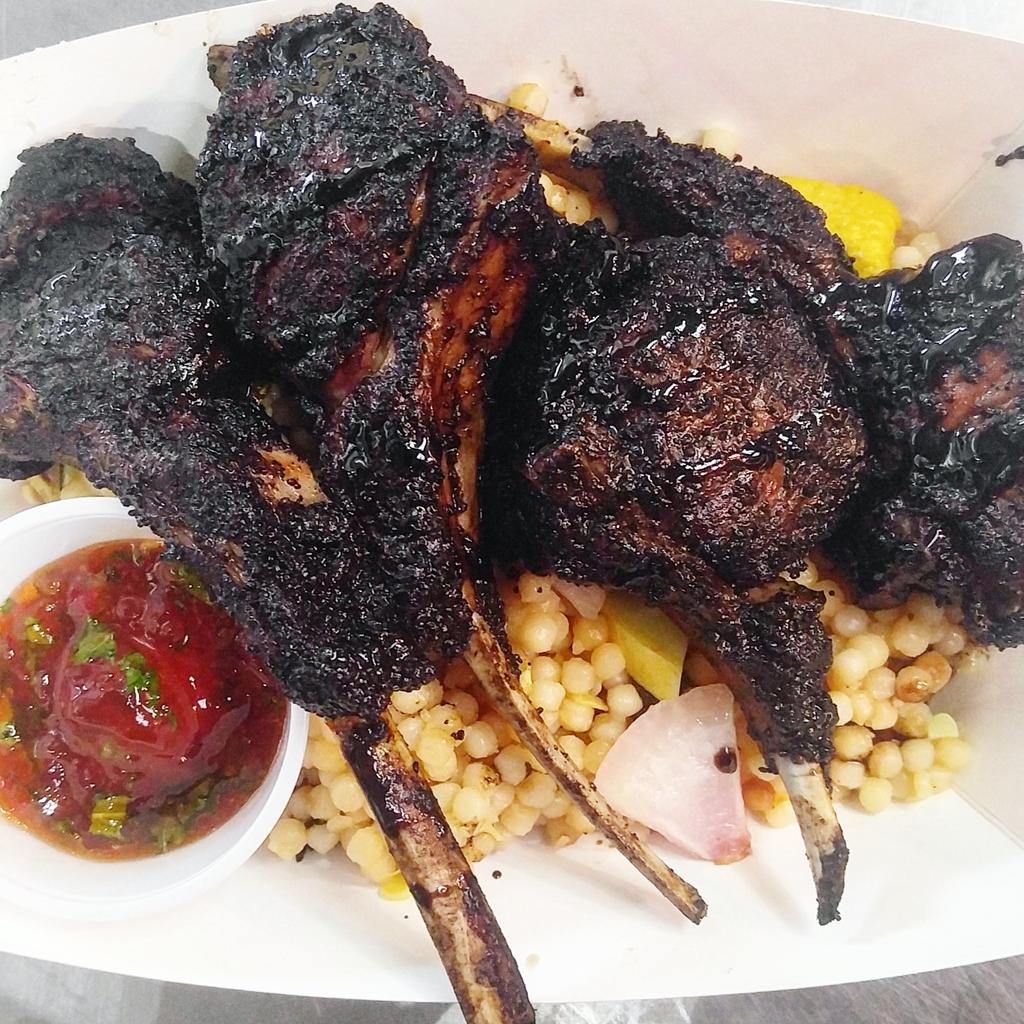 Our seared #magnoliacoffee rubbed lamb chops with coffee glaze! <a href="/CLTfoodfight/">Charlotte Food Fight</a> entry! Cross your fingers for us, Fresh fans!