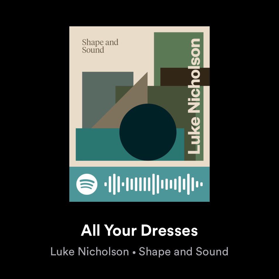 lnicholsonmusic's tweet photo. Play it now my baby... on @SpotifyCanada #shapeandsound #allyourdresses #Spotify https://t.co/uRcRsLFOYZ