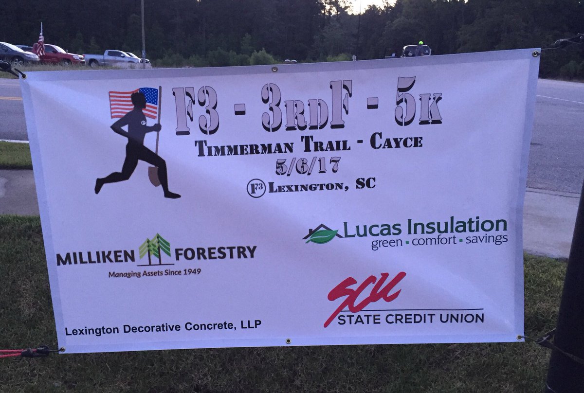 F3LexSC's tweet photo. Thanks to Epic Signs &amp; Banner for donating our @F3_3rdF_5K banner. https://t.co/vel8zoEU76