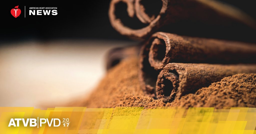 American_Heart's tweet image. Early study finds cinnamon may lessen the cardiovascular damage of a high-fat diet. #AHAHews #ATVBPVD17 spr.ly/60158gdYT
