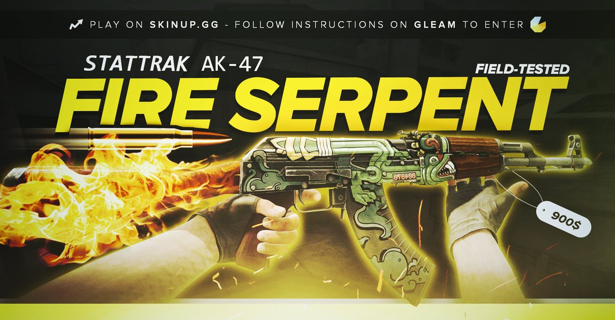 mL_2602's tweet photo. STATTRAK AK-47 FIRE SERPENT GIVEAWAY WITH SKINUP 🔥🔥

1. Like this post
2. Write in... https://t.co/sFSIHjDpES by #Rodogs7 via @c0nvey https://t.co/6anaIr5T8T