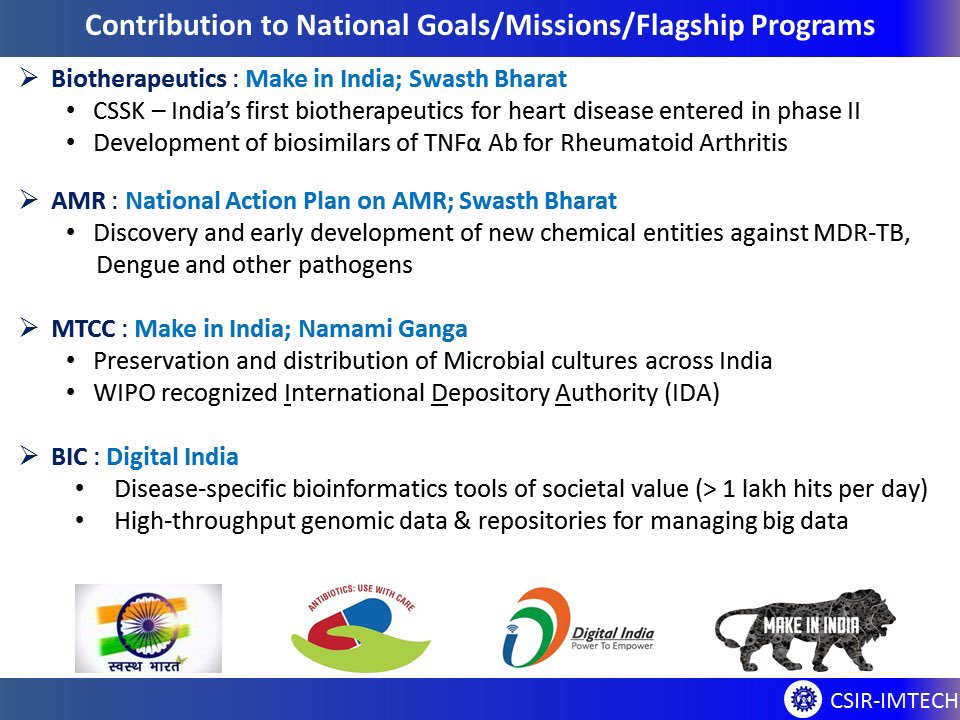 CSIR-Institute of Microbial Technology Health does Disease Area Specific research, chemoinformatics, Big Data and biochemical engineering.