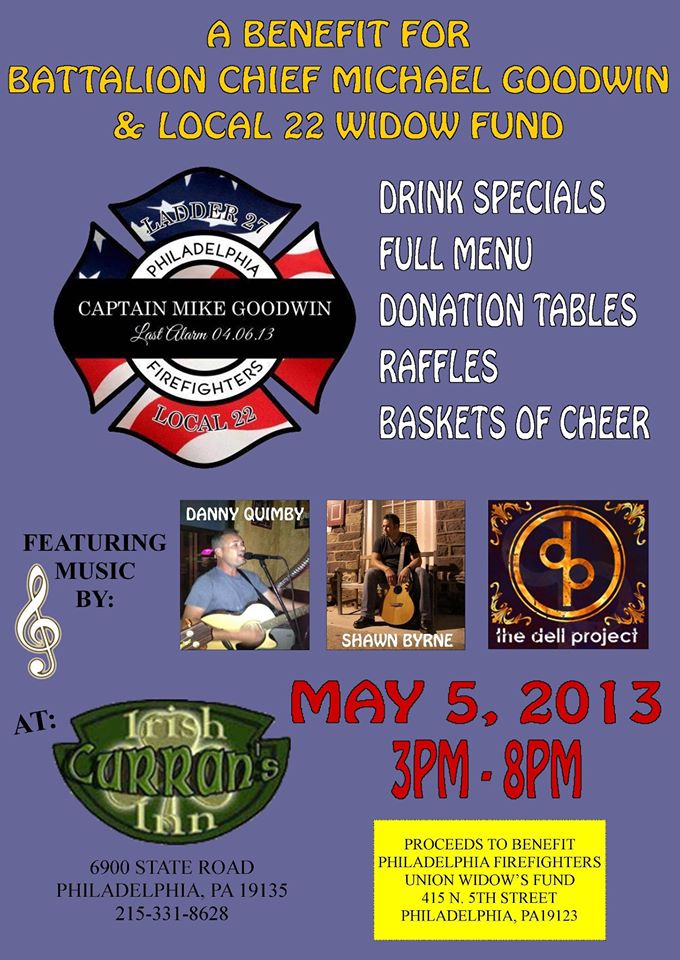 TheDellProject's tweet image. In 2013, had the honor &amp;amp; privilege 2 play for a favorite charity, the @IAFF22's "Widow's Fund", in honor of Cpt. Mike Goodwin (LODD).