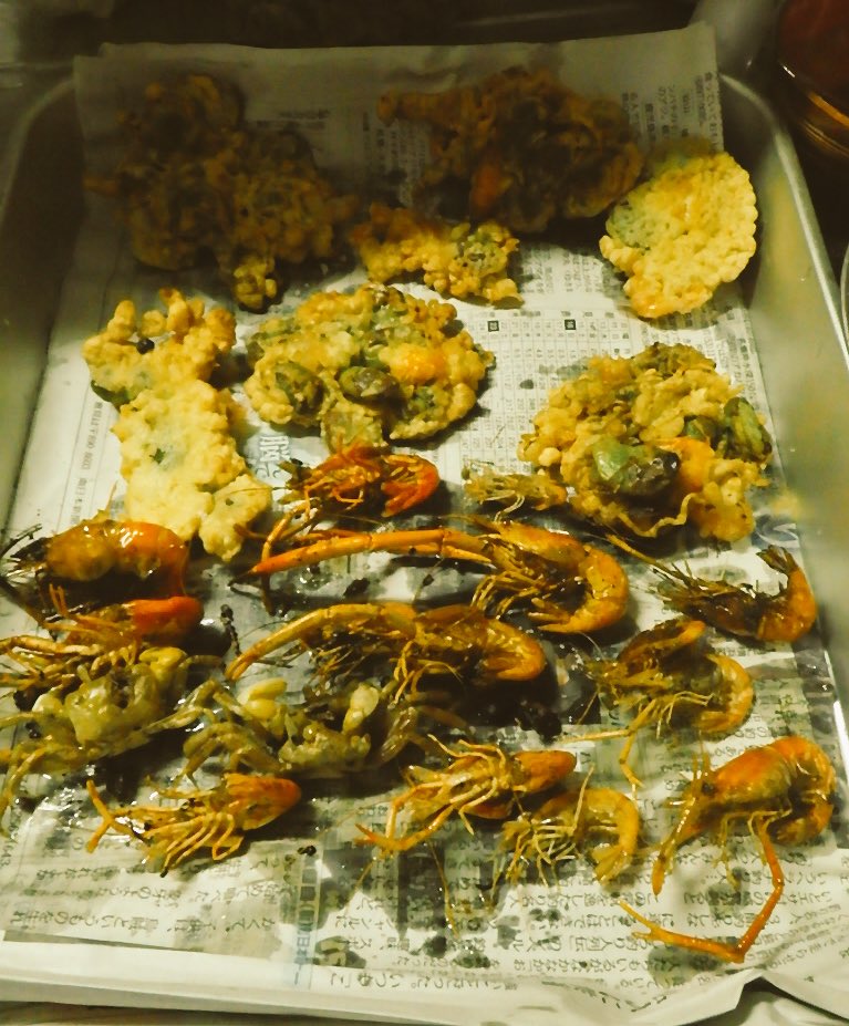 T 98 趣味 種子島で作ったサバイバル料理を紹介しよう オオウナギの蒲焼き シマヘビの塩焼き テナガエビの素揚げとかき揚げ ガザミの味噌汁
