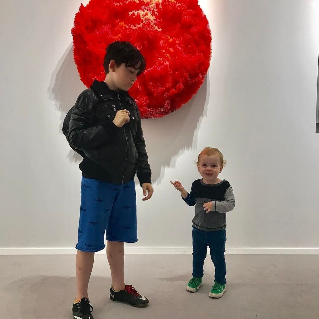 baumtweet's tweet photo. Cousins @tefaf_art_fair admiring #francescapasquali straws! #sculpture #tefaf2017 #armorynyc #straws https://t.co/ZaOWTtyfcj https://t.co/sbJCJIeyWV