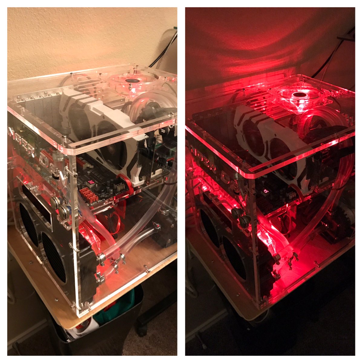 davida_moore's tweet photo. Shout out to my amazing wife @danikm84 for letting me mount the new computer I built in our living room under the TV#custompc #moorewolfpak https://t.co/qjR25ZWJAH