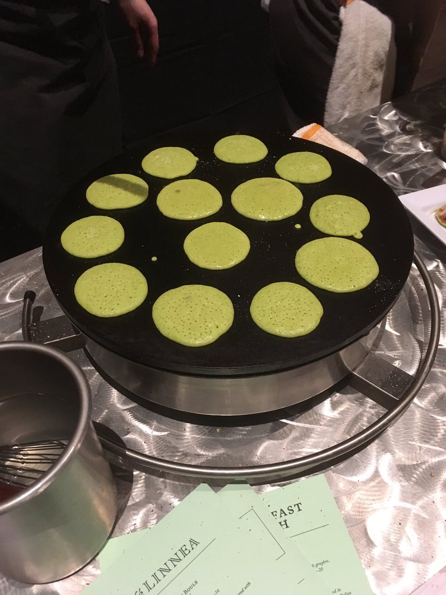 Congratulations to Chef Kelsey Johnson for her winning pulse dish - Green Pea Pancake w/onions, creme fraiche &amp; bacon <a href="/NorthernLnds/">Northern Lands</a> tonight!