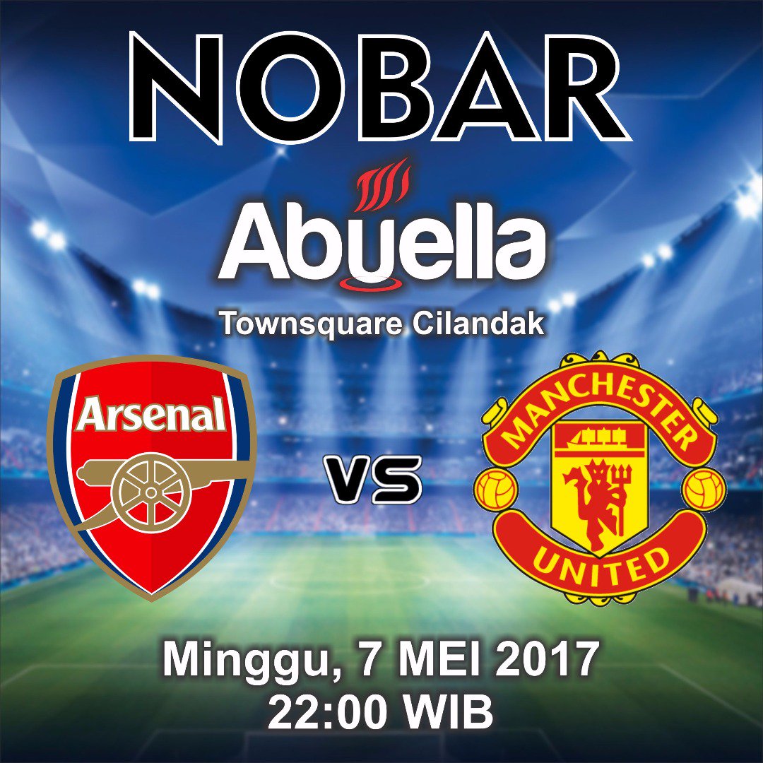 Saksikan keseruan pertandingan antara Arsenal vs Manchester United di <a href="/AbuellaCafe/">Abuella Cafe</a> <a href="/citosjakarta/">Townsquare Cilandak</a>