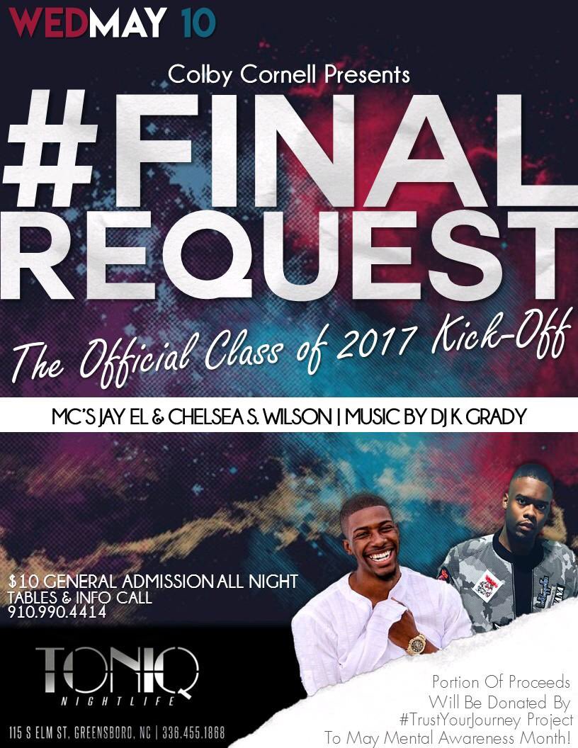 colbycboone's tweet photo. Never had a Birthday Party 🎉 so Join me & @DJKGRADY_JC & my friends This Wednesday for #FinalRequest at ToniQ $5 Early Birds $10 All Night! https://t.co/KNTZsDWyHL