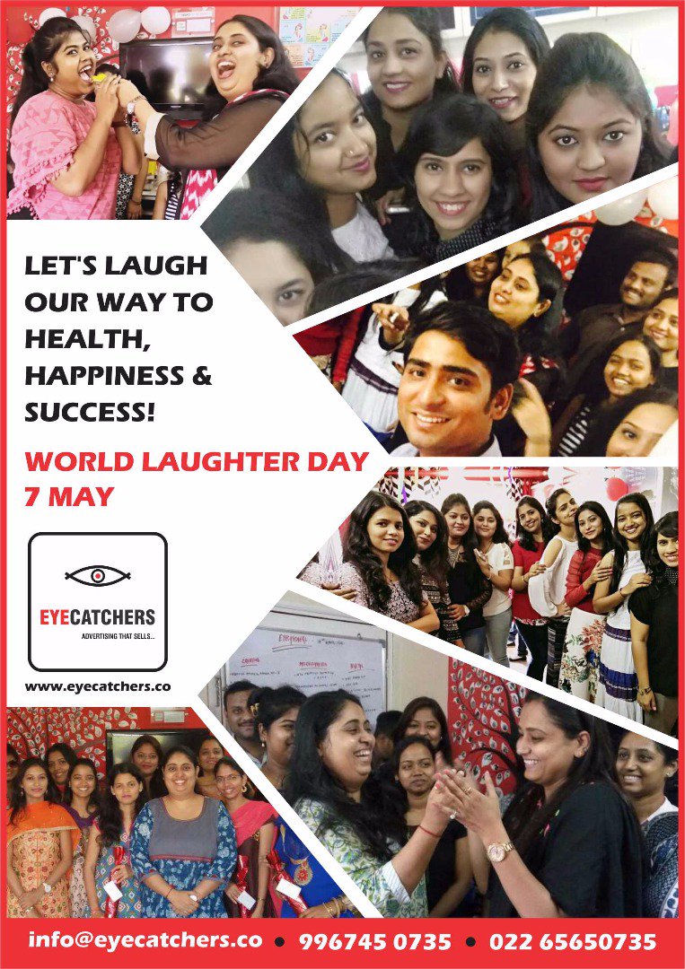 Eyecatchers555's tweet image. Let's Laugh Our Way to Health, Happiness &amp;amp; Success! 
#WorldLaughterDay 
#Eyecatchers - #Advertising 
#Mumbai #Bangalore #Delhi #Hyderabad