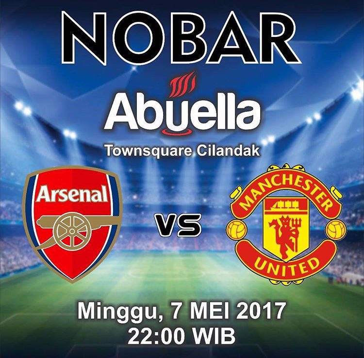 NOBAR MU vs Arsenal di <a href="/AbuellaCafe/">Abuella Cafe</a> @BXchange_Mall mlm ini. telp 02129864969
<a href="/NobarLadies/">Nobar Ladies</a> <a href="/ManutdNobar/">#NobarFans United</a> <a href="/Arsenal_ID/">Indonesian Gooners</a> <a href="/jakartapusnobar/">Jakarta Pusat Nobar</a> PLS RT