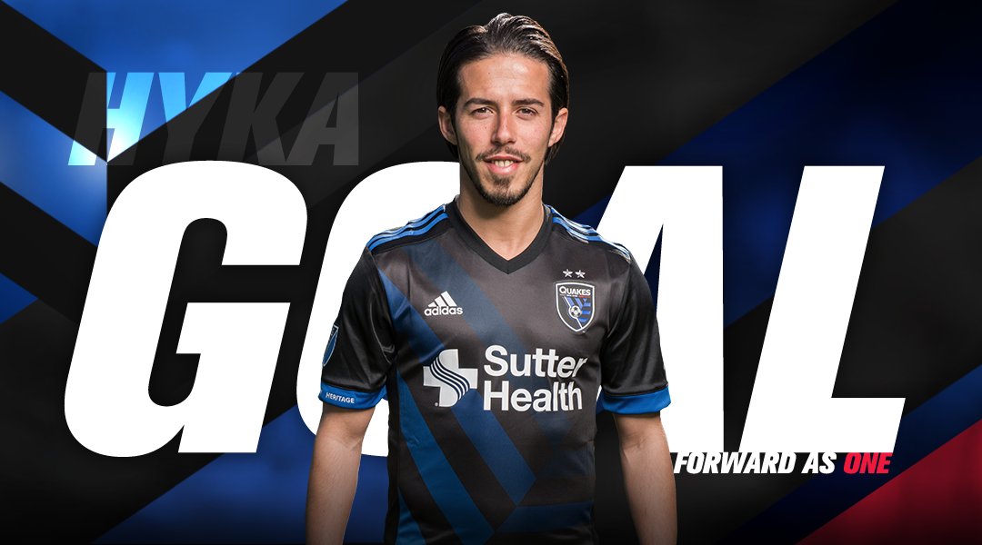 SJEarthquakes's tweet photo. 8' - GOOOOOAAAAAAAALLLLLLL!!!!! JAHMIR HYKA!!!! 1-0 QUAKES! #FowardAsOne https://t.co/PrKbTQ1eEB
