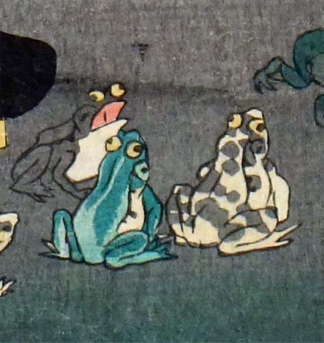 太田記念美術館 Ota Memorial Museum Of Art Di Twitter 歌川国芳が描く蛙 のケンカ 作品としては赤穂義士の一人である間瀬正明がメインなので 蛙は小さく簡単に描かれていますが それでも蛙の表情や動きに味があるところが さすが国芳です 原宿の太田記念美術館で