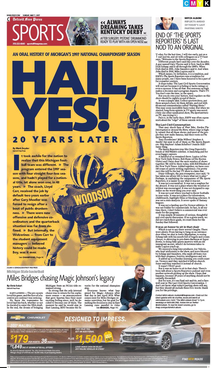 theford's tweet photo. Naturally, it falls to the Wazzu alum to design the @freepsports history of U-M's '97 title (which allegedly included a win over my Cougs). https://t.co/qz8MGsBvj1