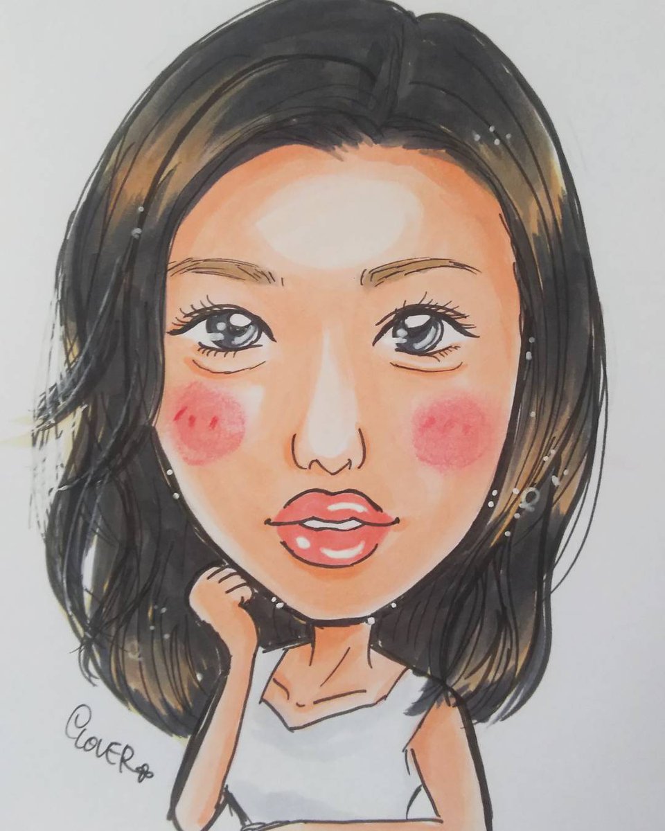 似顔絵やさんclover على تويتر Satomiishihara 石原さとみ 似顔絵 似顔絵やさんclover