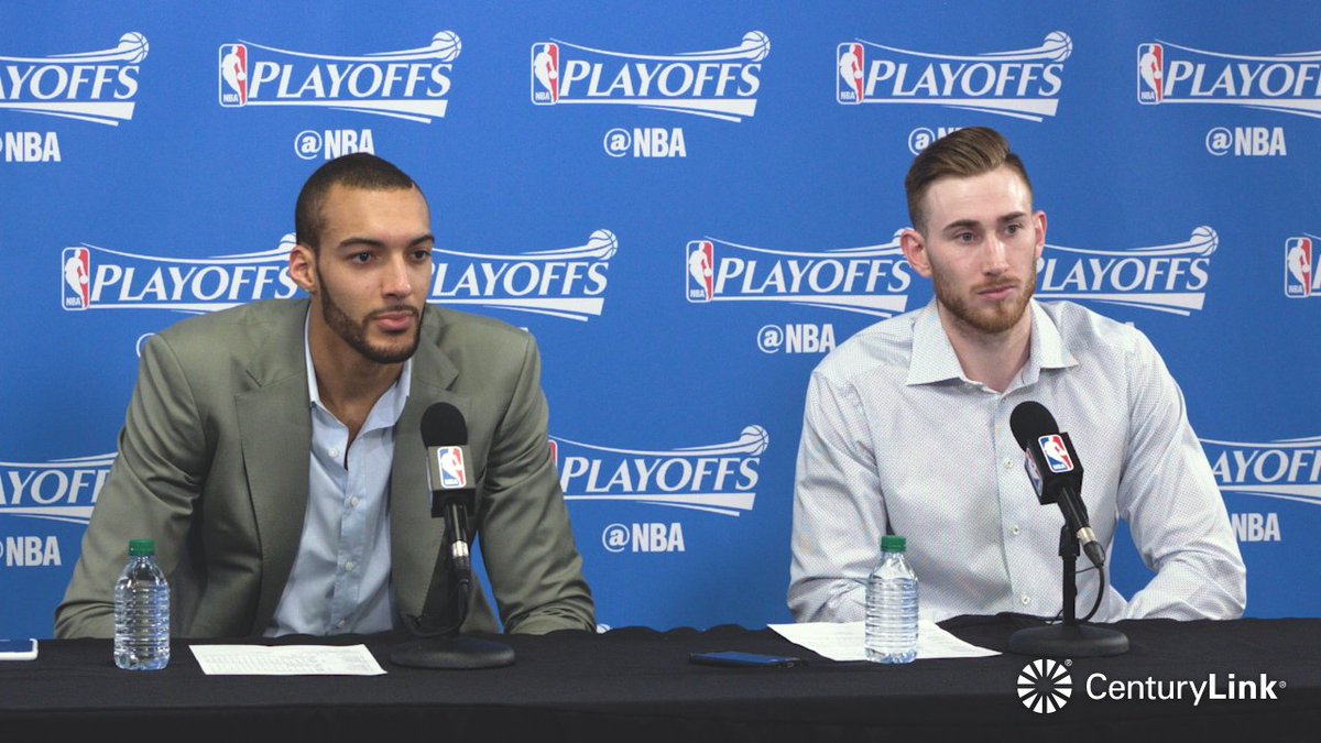 Rudy Gobert & Gordon Hayward Postgame Interview  Watch: on.nba.com/2pTz07N  #GSWvsUTA https://t.co/Hbg51vmnlg