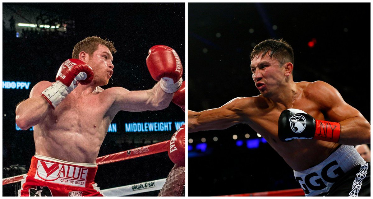 CONFIRMED: <a href="/Canelo/">Canelo Alvarez</a> invites <a href="/GGGBoxing/">Gennadiy Golovkin</a> into the ring to announce they'll be fighting in September 2017!