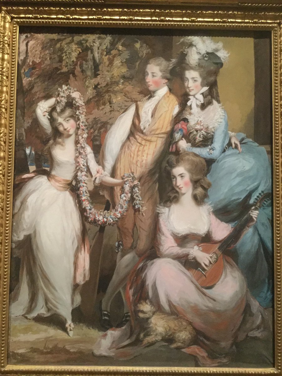 HistorySara's tweet photo. & for lovers of knockout pastel convo pieces, voila the glorious Mrs Sturt & children of Crichel, Dorset by Daniel Gardner #gettyinspires https://t.co/qlQjFbLzXs