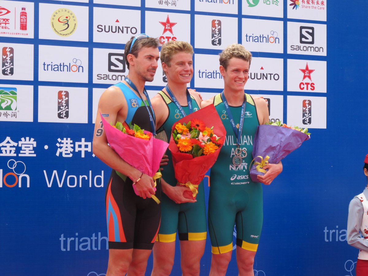 worldtriathlon's tweet image. Australia’s @Matt_Hauser and UK’s @NonStanford earned first-time career World Cup wins at the #ChengduWC Congrats!! triathlon.org/news/article/h…
