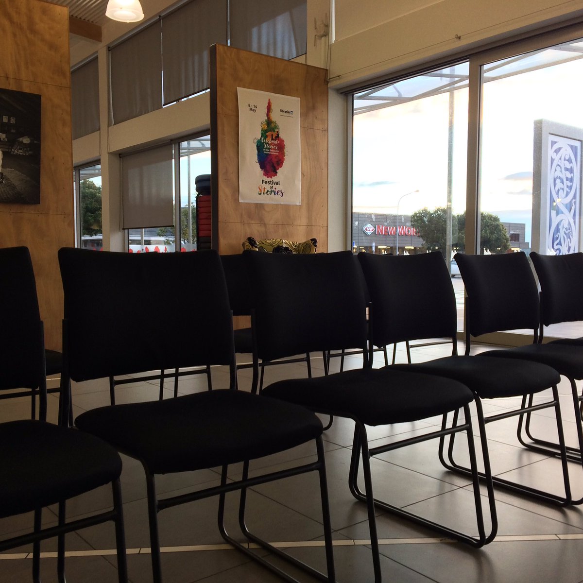TeTakere's tweet photo. All set up for tomorrow's powhiri #festivalofstories https://t.co/XdCnqB2JVH