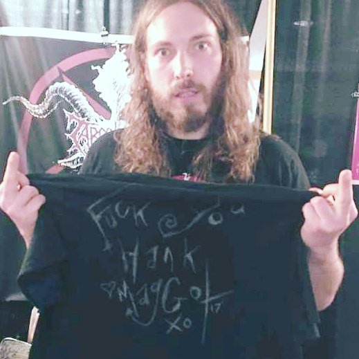 Deathbydvd's tweet photo. The one and only Michael MagGot showing @deathtohank some love #magGot #magGotfilms #michaelmaggot #michaeltoddschneider #horror #deathbydvd https://t.co/3ERyMar4Yl