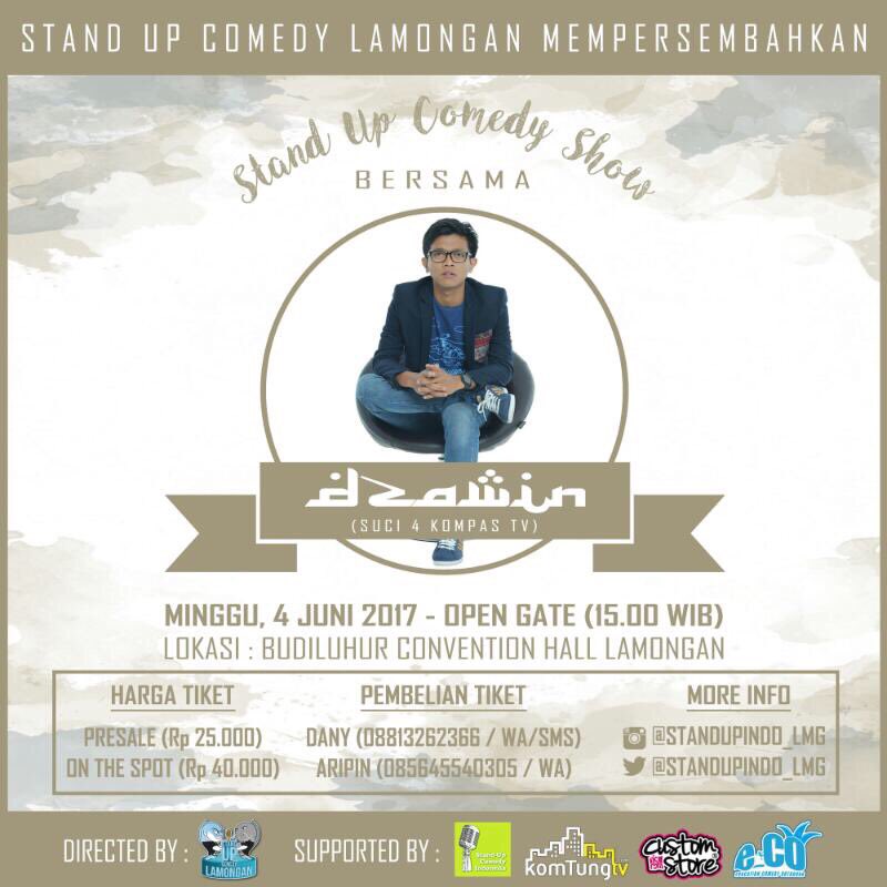 Komedi UntungTV (@komtungtv) on Twitter photo 4 JUNI! | #NGABUBURIT SUC Show w/ Dzawin | Budiluhur Hall Lamongan | 15.00 WIB | HTM: 25K.
Info: <a href="/Standupindo_Lmg/">Standupindo Lamongan</a> 4 JUNI! | #NGABUBURIT SUC Show w/ Dzawin | Budiluhur Hall Lamongan | 15.00 WIB | HTM: 25K.
Info: <a href="/Standupindo_Lmg/">Standupindo Lamongan</a>