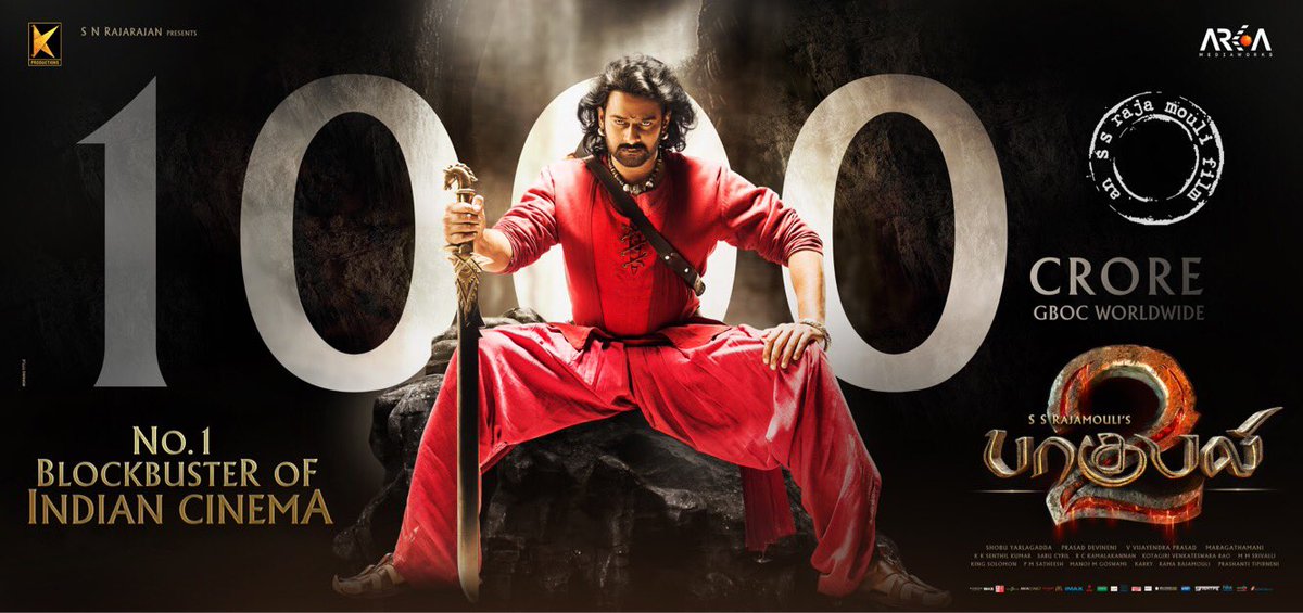 No.1 Blockbuster of Indian cinema 🙏🏻🙏🏻🙏🏻🙏🏻 Thank you everyone!! #1000CroreBaahubali