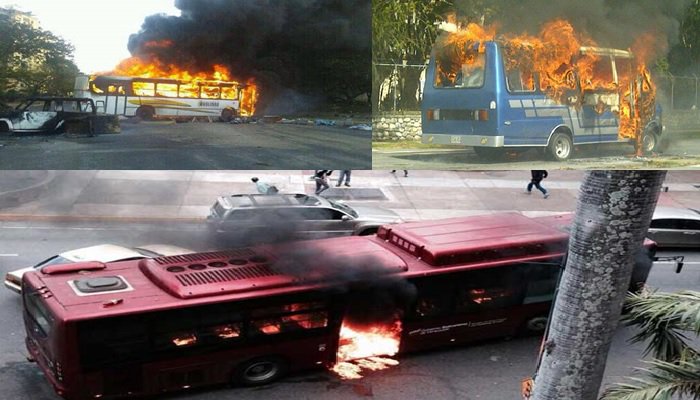 ¡Gracias a los "pacíficos"! Más de 90 unidades de transporte han sido afectadas - wp.me/p7jxjR-toN