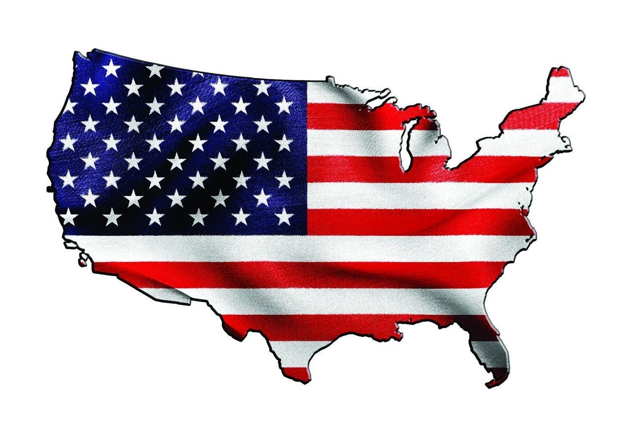 США на белом фоне