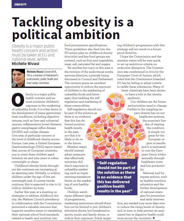 Political ambition to manage the obesity crisis. Council conclusions on #childhood obesity <a href="/EU2017MT/">Christian G. Muir</a> <a href="/chrisfearne/">Chris Fearne</a>