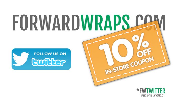 forwardwraps's tweet image. Dont forget the coupon is still valid!
@forwardwraps 
Have a great Sunday!