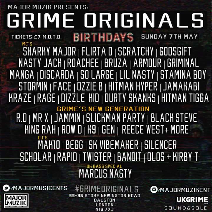 Birthdays tonight! #GrimeOriginals