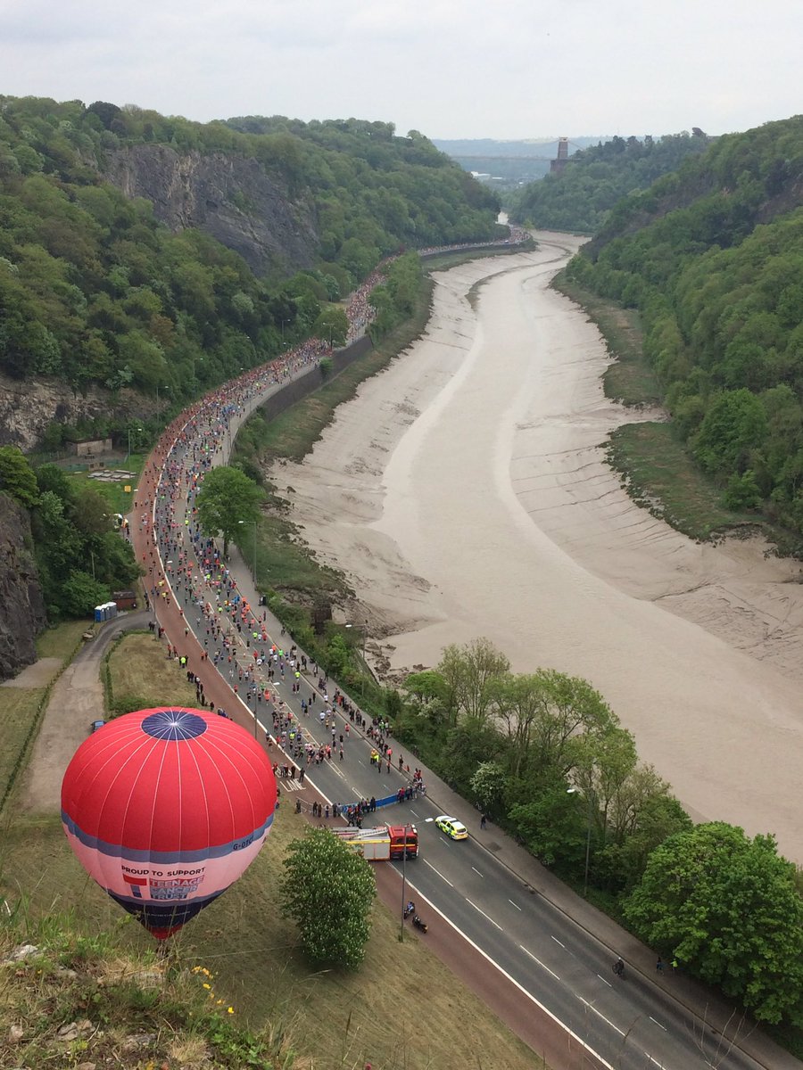 Beautiful views as runners reach the Portway of #bristol10k