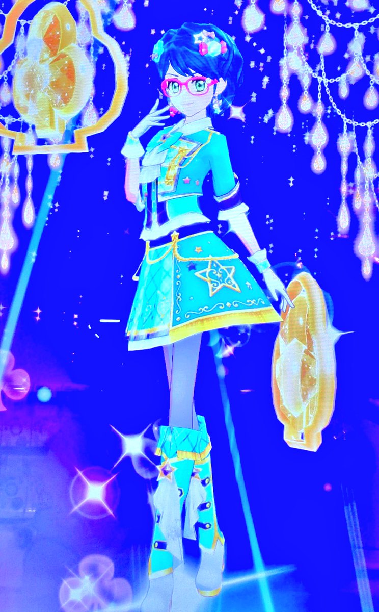 美崎佳奈子 ハンコアイドル On Twitter ゆずの新スクドレ 個人的にコレが一番の当たり 青い襟が立ってんのがイカス かっこかわいい ついでにキュートの アイカツ
