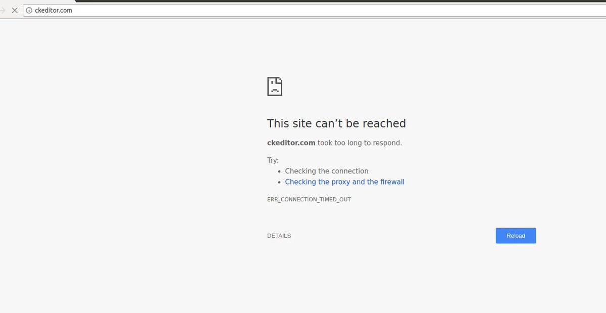 precessionmedia's tweet photo. @ckeditor the site seems to be down at the moment... https://t.co/E6pfIhpHkh