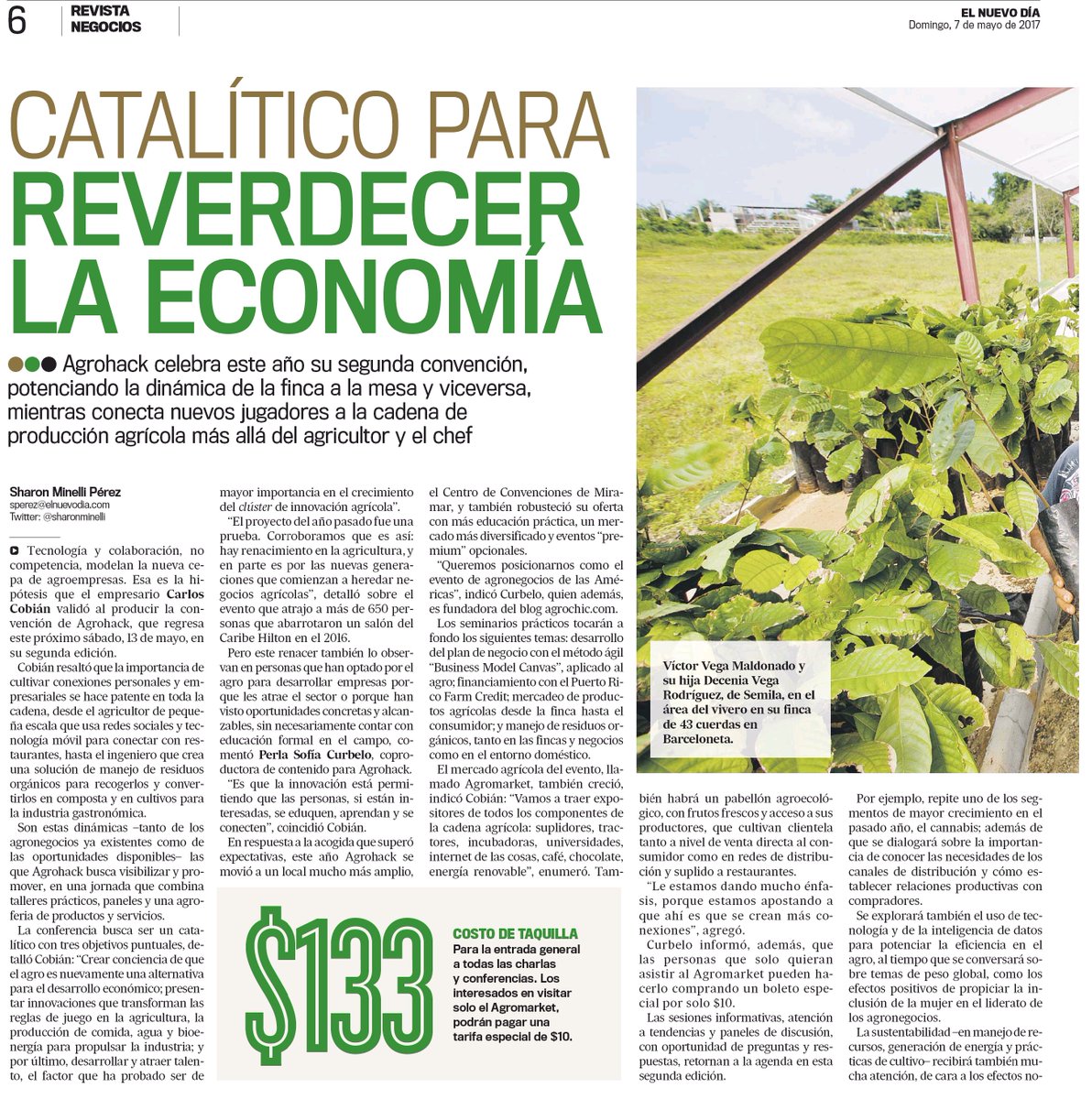 GrupoGuayacan's tweet image. ¡No te pierdas a #Semila, alumno de #EnterPRize2016 y #SPRINGBOARD2016, hoy en la sección de negocios de @ElNuevoDia!