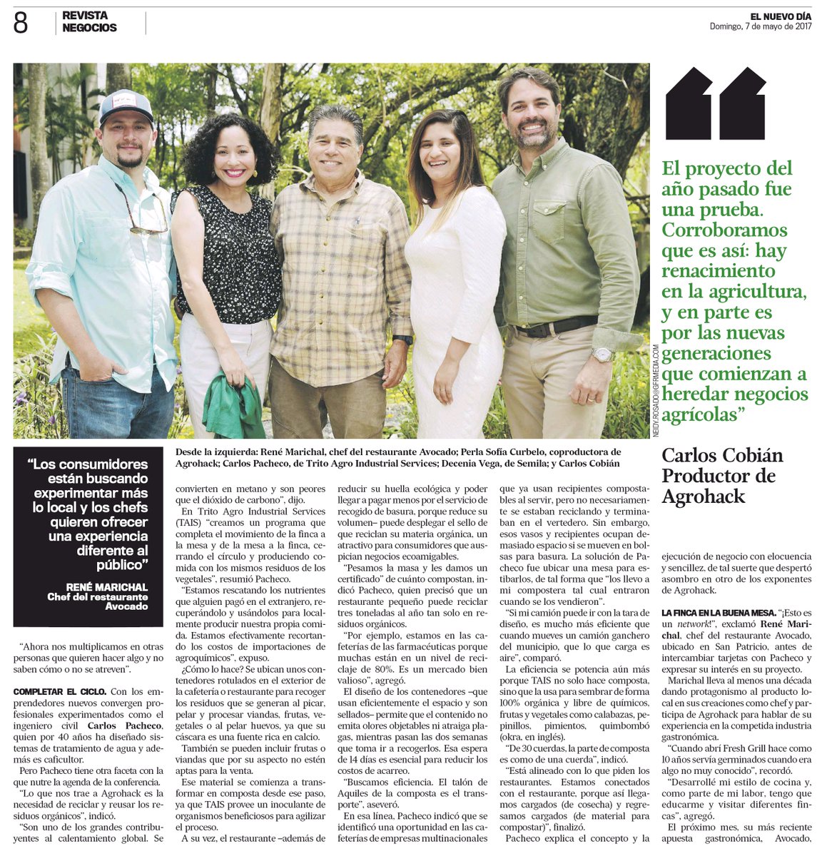 GrupoGuayacan's tweet image. ¡No te pierdas a #Semila, alumno de #EnterPRize2016 y #SPRINGBOARD2016, hoy en la sección de negocios de @ElNuevoDia!